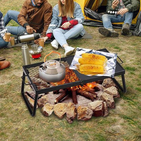 Houtskool Grill - Inklapbare Tafel Grill - 570 x 285 x 230mm - 6kg inhoud - Draagbare Reis Grill - Buiten Camping Grill - 300 °C - Grillrooster + Grillplaat - voor tuinfeestjes, picknicks, patio