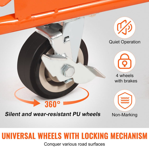 Gipsplaten Vrachtwagen - Laadvermogen 3000 lbs - Duurzaam Staal - 5-Inch Stille Wielen - Voor Transport van Wandpanelen - Multiplex en Gipsplaten - Eenvoudige Installatie - Brede Toepassing in Hotels - Feestzalen en Woonhuizen