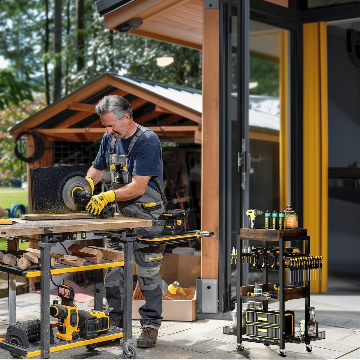 Gereedschapstrolley - Gereedschapswagen - Gereedschapskarren - Werkplaatswagen - Gereedschapswagen verrijdbaar