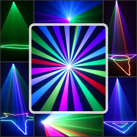 Lichtshow -RGB Lichtshow - Laser Show - Laser Licht Show - DMX 512 - Zwart - RGB - 10W