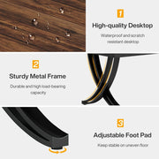 Bureau - Dubbel Lang Bureau - Computerbureau - Computer Tafel - Bureautafel - Bruin en Zwart - 200 x 70 x 75 cm