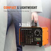 Ozongenerator - 12000 mg/u - 80W - Luchtreiniger - 300㎡ -  Ozonapparaat Gebouwrenovatie - 0-120 Minuten Timer - Deodorant Ozongenerator - Vochtigheidsweergave - Lntelligente Bewaking Van Het Binnenklimaat