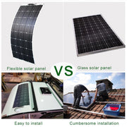 Flexibel Zonnepaneel - Compleet Pakket - 100W Solar Energy System - Buigbaar - UltraDun 3MM - Lichtgewicht - Zonnepaneel Camper