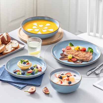 Luxe Serviesset – 32 delig – 8 persoons – Porselein - Bordenset – Dinner platen – Dessertborden - Kommen - Mokken - Schaaltjes - Nimf