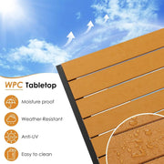 Tuinset - Balkonset - Kleine tuinset - 2 personen - Tafel en 2 stoelen - Verstelbare tuinstoelen - Hout met metaal