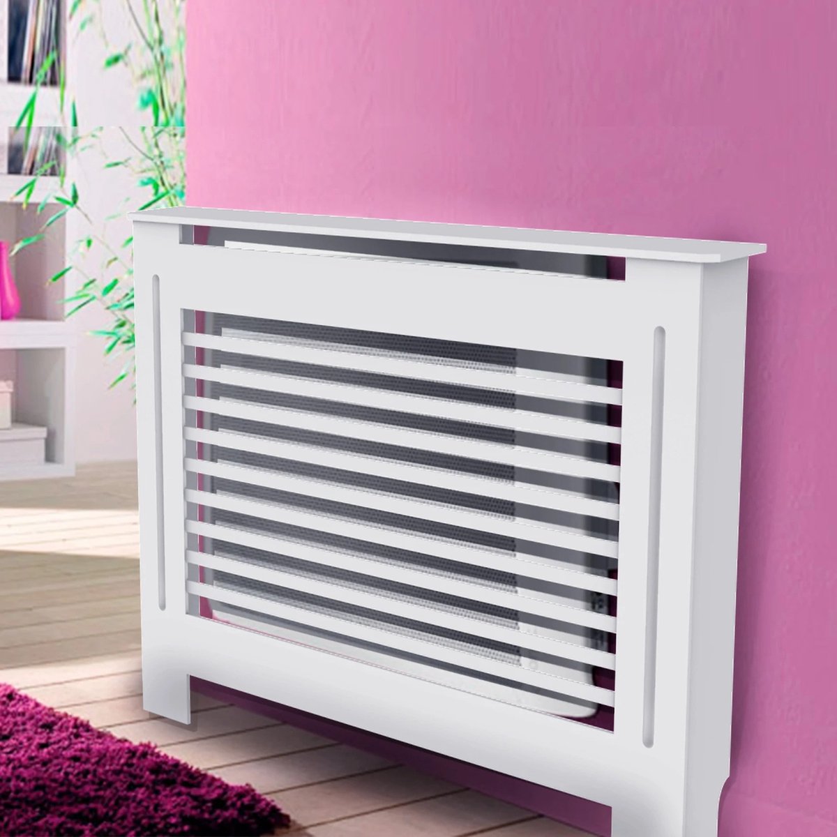 Radiator Ombouw - Radiator Kast - Radiator Kant En Klaar - Verwarming Ombouw - Radiator Bekleding - Verticaal - Wit