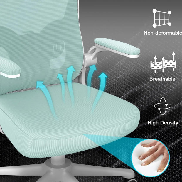 Ergonomische Bureaustoel met Hoofdsteun - Bureaustoelen voor Volwassenen - Office Chair - Gamestoel - Kantoorstoel - Volledig Verstelbaar - Incl. 3D-verstelbare Armleuningen & Verstelbare Lendensteun - Groen