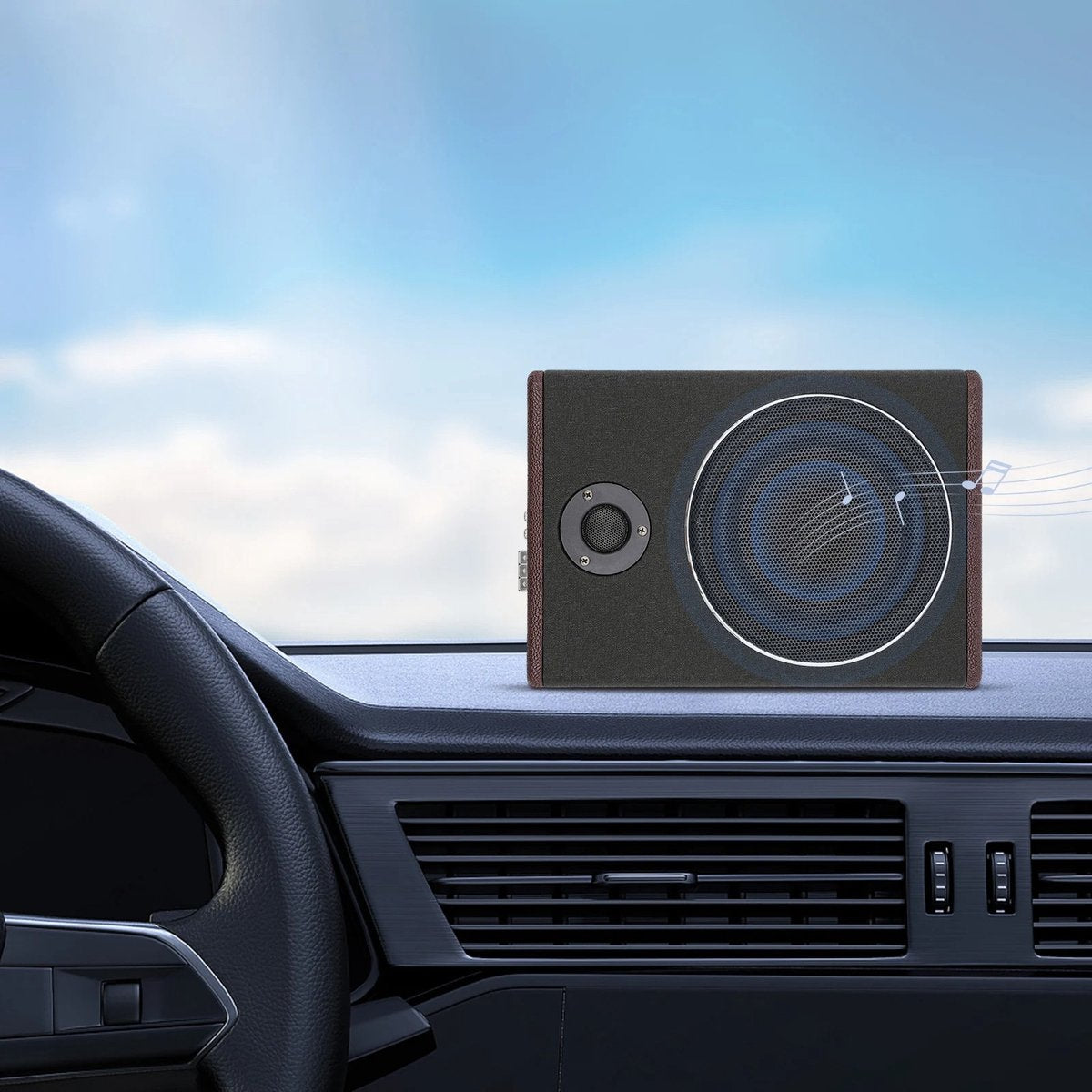 Liva Prime - AutoBass - Slim Subwoofer Serie - 600W Actieve Subwoofer - 8 Inch Speaker - 12V Versterker - Krachtige Bass - QUORE