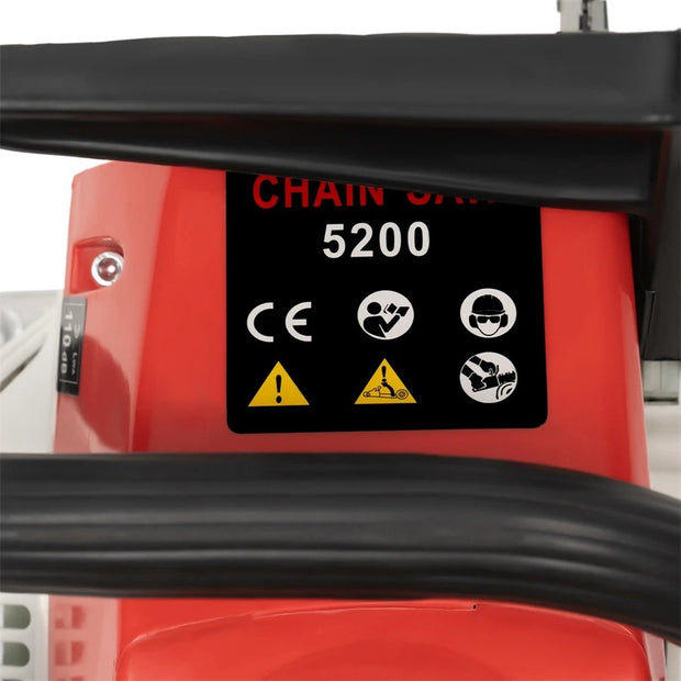 Gasaangedreven kettingzaag - boomzaag benzine - boom zaag - 2-takt, 52cc Luchtgekoelde Benzinemotor - 56 cm