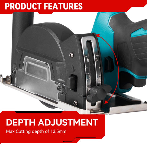 Elektrische Haakse Slijper - Draadloze Cirkelzagen - Snijmachine - Power Tool Haakse Slijper - Stofschild - 5 Slijpschijven - 2 Zaagbladen - Inbussleutel - Led Licht - 2 Accu's - Accu lader - Handleiding - Lichtgewicht - 18V - 76MM