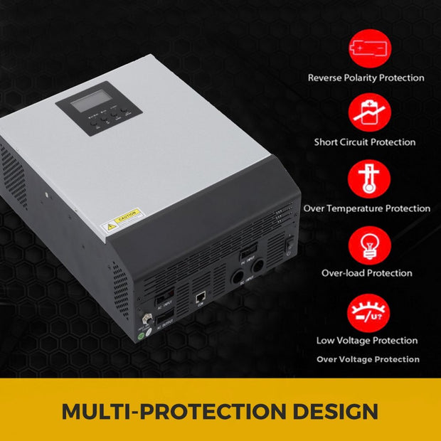 3KVA - 24V - MPPT Off-Grid Pure Sine Wave Solar Inverter - 0-55℃ - AC Charger - Professional