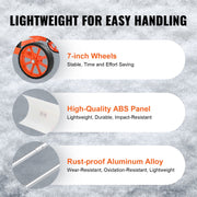 Sneeuwschep - 15° Hellend Ontwerp - U-vormige Aluminium Handgreep - Premium Constructie - Lichte en Duurzaam - 120 x 94 x 25 cm