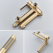 Luxury Bathroom Shower Faucet Set - Wall Mounted - Brushed Gold - Shower Head Faucet Set