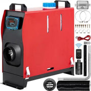 Kachel - Diesel - Diesel Luchtverwarmer - Standkachel - Auto verwarming - Diesel Auto Heater Voor Caravan - Zolder, Bus, Schip - 8KW 12V - Rood