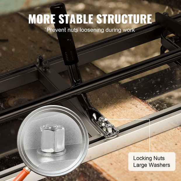 Sawmill Stalen Kettingzaag - Draagbaar - 0,5-30 cm Snijdikte - Geschikt voor 35,5-91,4 cm Kettingzaagbladen - Geschikt voor Bouwvakkers - Ticmerlieden