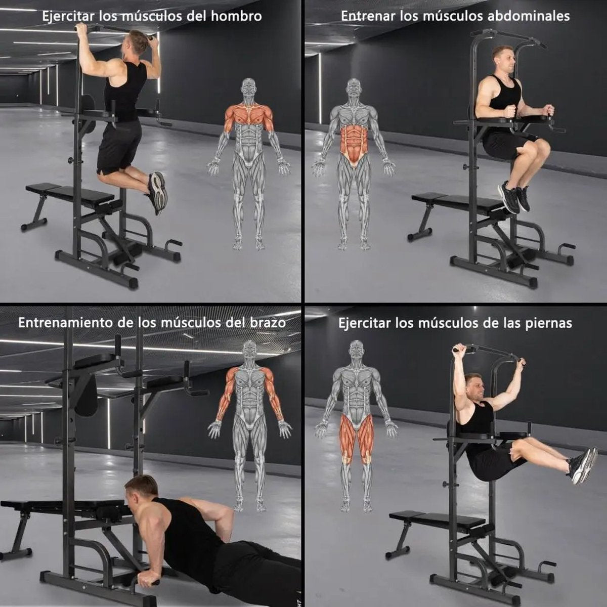 Pull up station - Fitness bank - Homegym - Fitness station - Krachtstation - Dipping Station