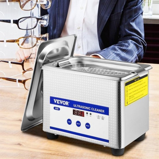 Ultrasoon Reiniger - Professionele Ultrasone Reinigingsapparaat - 800ml - Digitale verwarming Timer - Sieraden - Brillen -Tanden - Roestvrij Staal - Zilver