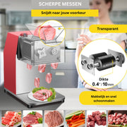 Slicer All-purpose slicer - Slicer - Meat slicer - All-purpose slicer - Meat slicer for home use - Meat grinder - 250 kg/h 0- 850W - 1440 r/min - Red