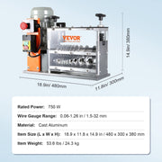 Draadstripmachine - 1,5-32 mm - 750W - Elektrisch Koperdraad Strippen Machine - Gemaakt-10 Kanalen en 10 Snijbladen - voor het Strippen van Koperdraad