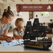 Building blocks 'The Black Pearl' - Pirate ship - 5266 pieces - Creative building - Detailed design - Durable and compatible