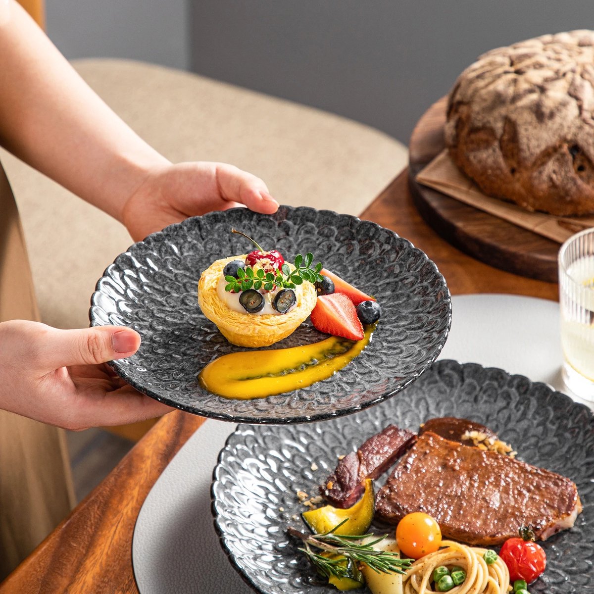 Serviesset - 4 Personen - Tafelservies - Keramiek - 12-Delig - Bordenset 12-Delig - Groen