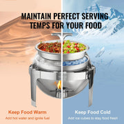 Buffet warmer - Buffet warmer - Food warmer - Buffet set - Stainless steel warming container - 2 pieces
