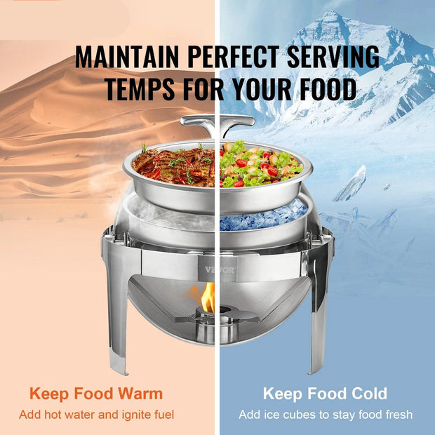 Buffet warmer - Buffet warmer - Food warmer - Buffet set - Stainless steel warming container - 2 pieces