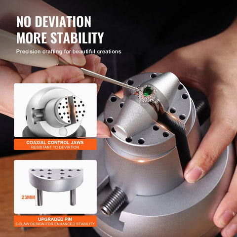 Sieraden Ball Vise - Graveergereedschap - 12,7 cm Kogeldiameter - 9,8 cm Maximale Opening - Verchroomd - Geschikt voor Sieraden - Kleine Details Graveren - Zilver