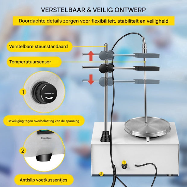Magneetroerder met verwarmingsplaat - Magneetroerder - Magnetische Agitador