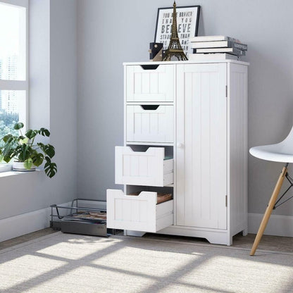 Homesse Badkamer Kastje - Badkamermeubel - Badkamer Accessoires - Wastafel Onderkast - Ladekastje - Wit