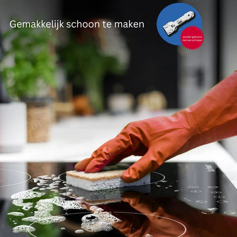 Elektrische Kookplaat 4 Pits - Elektrische Kookplaat 4 Branders - Keramische Kookplaat met Stekker - Zwart