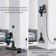 Bagless Cordless Stick Vacuum Cleaner - Handheld Vacuum Cleaner Best Seller - Handheld Stick Vacuum Cleaner - 1.2L Dust Container Capacity - 12000Pa Suction Power - 5-Stage Filtration