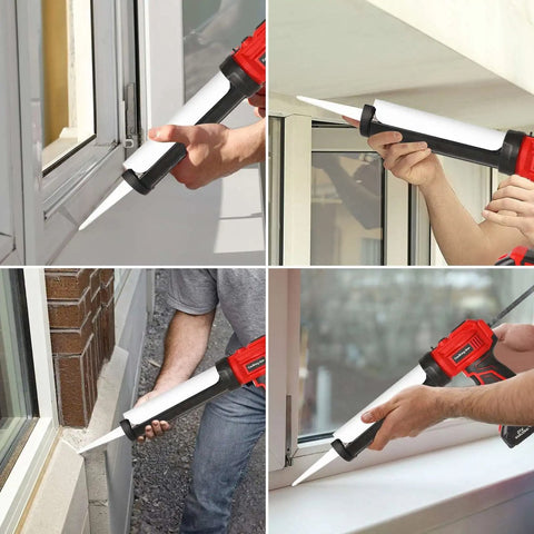 Elektrisch Lijmpistool - Kitpistool - Elektrische Kitspuit - Lijmpistool Draadloos - 2x Accu - 4 Versnellingen