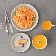 Luxe Serviesset - 32-Delig - 8 Persoons - Keramiek - Bordenset - Dinner Platen - Dessertborden - Kommen - Mokken - Schaaltjes - Grijs