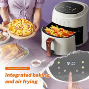 Digitale Airfryer - Hete Luchtfriteuse - Airfryer XXL - 8 Liter Inhoud - 6 Automatische Programma's - Digitaal Display -