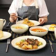 Luxe Serviesset – 32 Delig – 8 Persoons – Keramiek - Bordenset – Dinnerplaten – Dessertborden - Kommen - Mokken - Schaaltjes - Beige