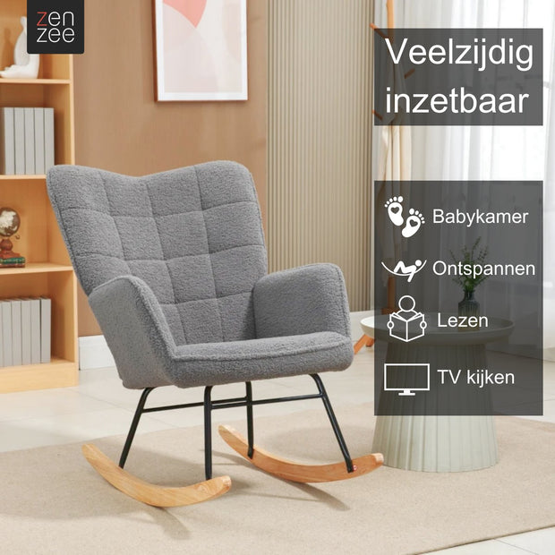 Rocking chair - Chairs - Furniture - Relax armchair - Grey