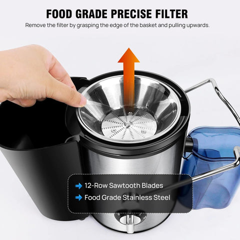 Sap Machine - Juicer - Sapcentrifuge - Centrifuge - Vers Sappers - Smoothie Maker - Citruspers - Groentepers - Professionele Juicer - Multifunctionele Sapmachine - RVS