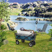 Trendy Bolderkar 'Sep'- Opvouwbaar - 100ltr / 80 kg - 4 All-terrain Banden - Zwart/Grijs - Draaibaar - Multifunctioneel - Kinderen - Boodschappen - Picknick