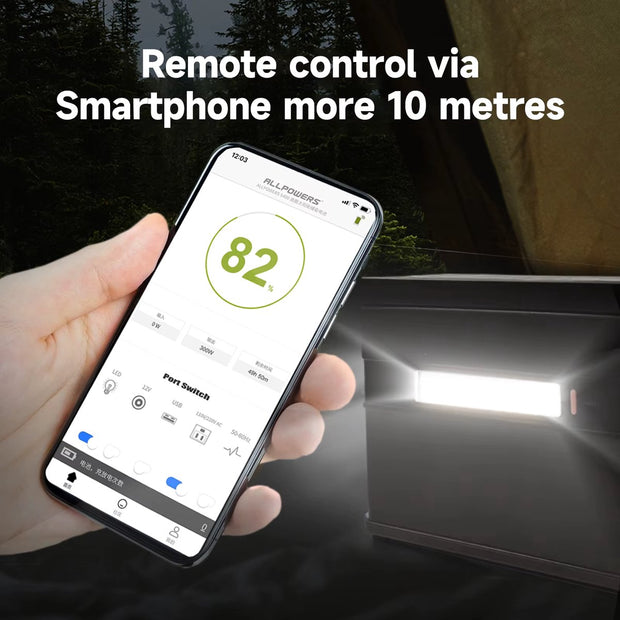 Allpowers - S300 Plus - Draagbare Krachtcentrale - 288Wh Powerstation - Output 300W (500W Piek) - Lithium-Ion - Noodstroomvoorziening - AC 1x, USB, USB-C, DC en Draadloos Opladen - Geschikt voor Kamperen en Reizen