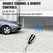 Garagedeur Opener - AC-Motor - 1000N Kracht - 2 Stuks Dual-channel Draadloze Afstandsbediening - <60 dB Geluid - Minimale 15 m² Toepasbare Oppervlakte - Zilver