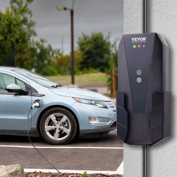 Draagbare Ev - Elektrische Voertuig Oplader Ev - Laadkabel - Oplaadkabel met Type 2 - (IEC62196) CEE 7/7 Stekker 1-Fase 8.6m - 16A - 3.68kW - Zwart