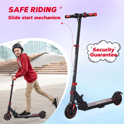 Elektrische Step Kinderen - Kinderstep Inklapbaar - 25v/6AH - 20km/u - 5.5" Wielen - Rood - QUORE