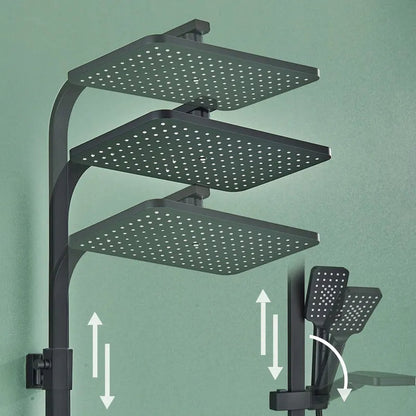 Black Bathroom Shower Faucet Set - Shower Faucet - Smart Digital Display - Shower Mixer - Shower Head