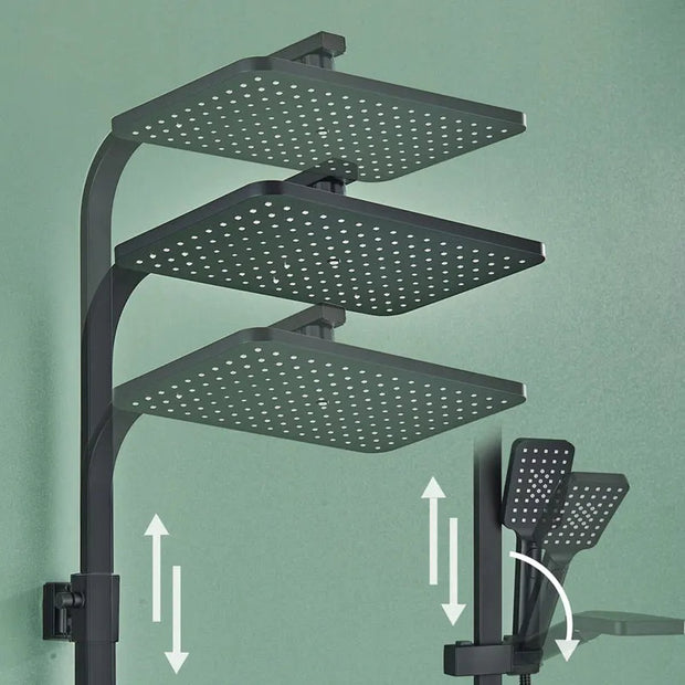 Zwart Badkamer Douchekraan Set - Douchekraan - Slimme Digitale Display - Mengkraan Douche - Douchekop