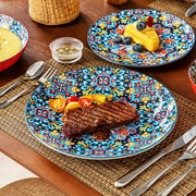 Vancasso - Serviesgoed - Keramisch - Bohemian Stijl - Diner- en Dessertbord Set - Ontbijtgranen- en Pastakom - 12-delige Set