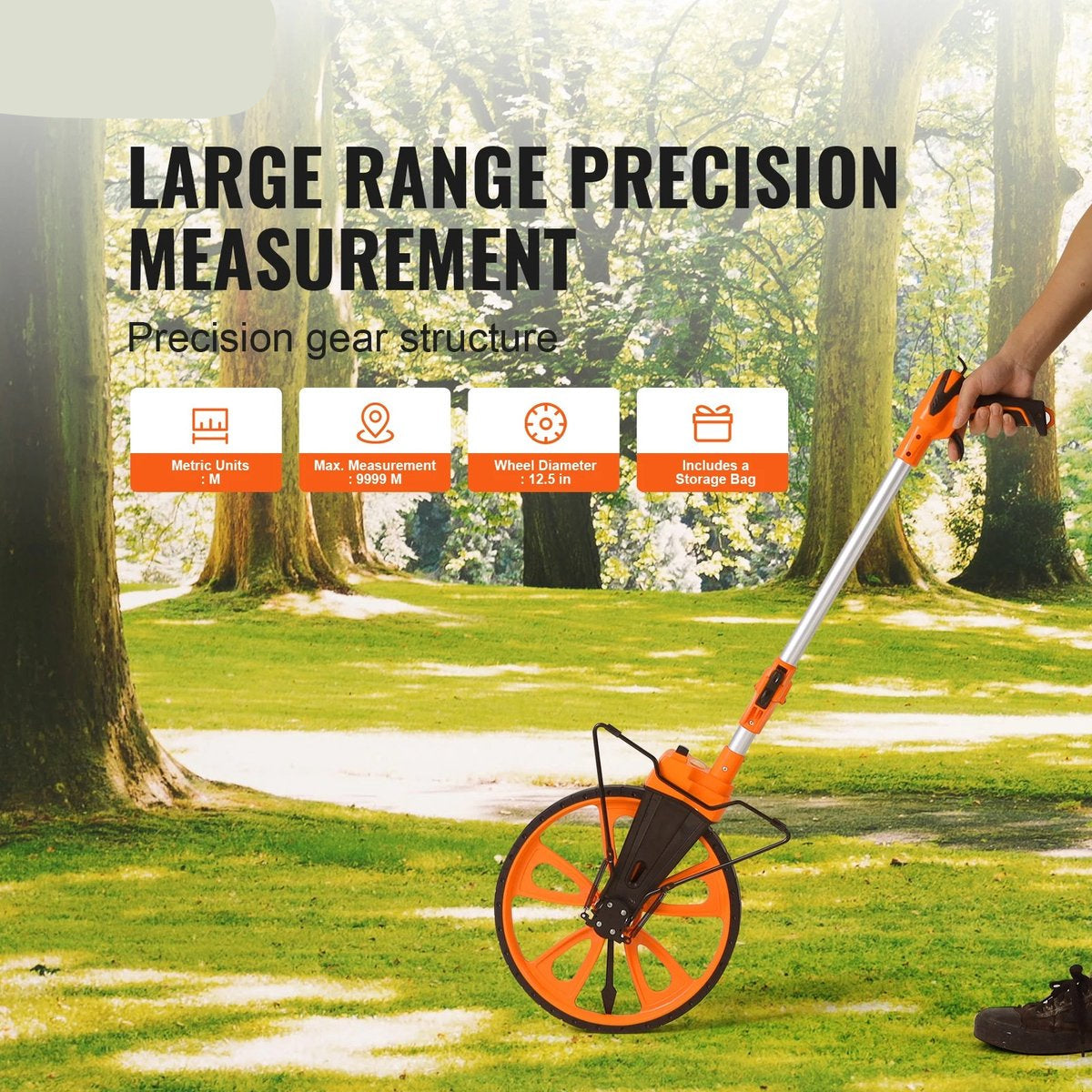 Measuring Wheel - Road Marking Tools - Construction - Measuring Tools - Measuring - For Carpenter - 12.5 Inch