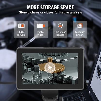 Endoscoopcamera - Endoscoop - Bidirectioneel 180° - Geschikt voor IndustriëLe Inspectie - 1080p - Zwart