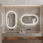 Mirror with lighting - For the bathroom - LED lighting - Both horizontal and vertical - Anti-fog