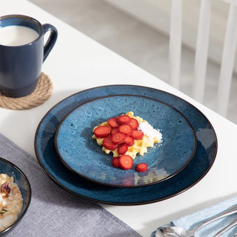 Luxe Serviesset - 8 Persoons - Porselein - 32 Delig - Bordenset 8 persoons - Bordenset 32 delig - Blauw